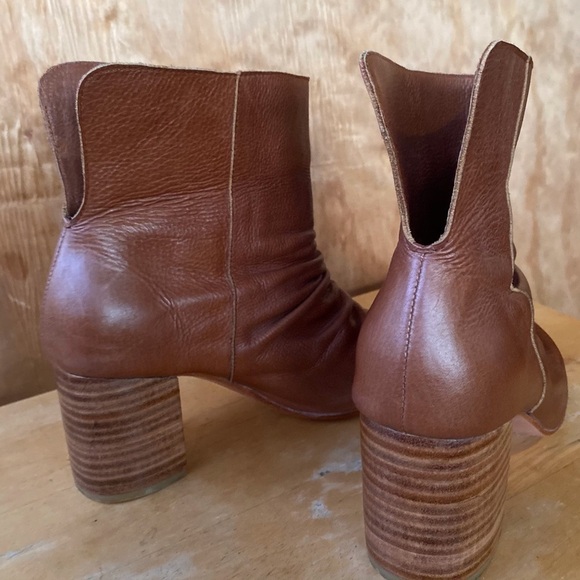 Elf Handmade Heeled Brown Leather Ankle Boot - Picture 5 of 11